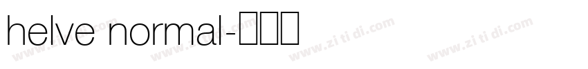 helve normal字体转换